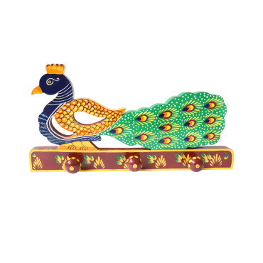 patère porte manteau mural paon