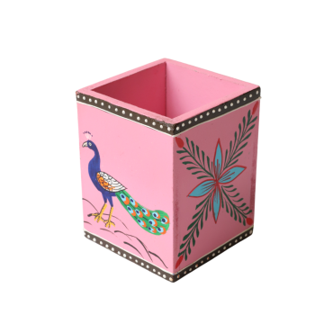 pot à crayons rose paon