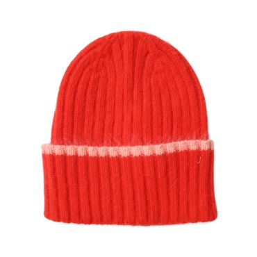 bonnet femme tricot orange