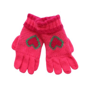 gants enfant en tricot rose