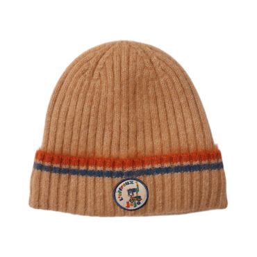 bonnet en tricot beige