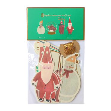 étiquettes de noel cadeaux La forêt