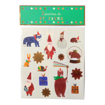 stickers noel la foret