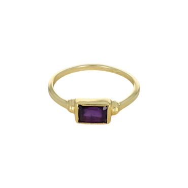 Bague dorée Deepika pierre violette taille 50