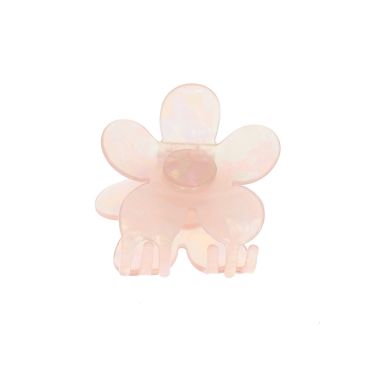 pince à cheveux fleur rose peche