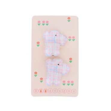 lot de 2 barrettes lapin