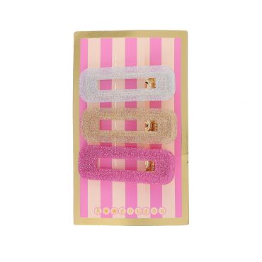 barrettes à paillettes dorée