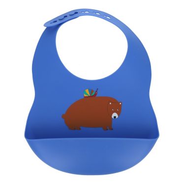 bavoir silicone bleu