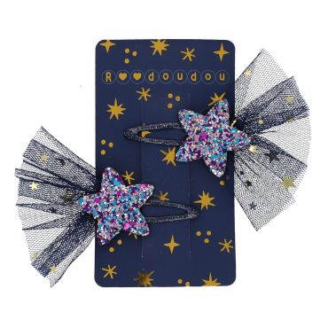barrettes cheveux enfant étoiles filantes