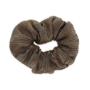 chouchou cheveux plissé doré la bonne aventure