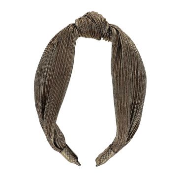 serre-tête plissé doré femme la bonne aventure