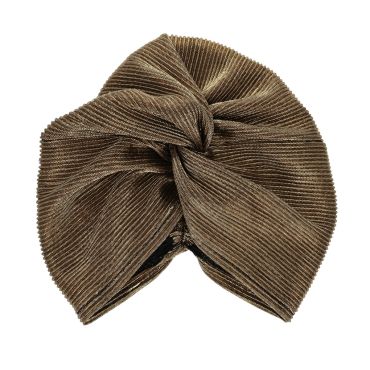 turban plissé doré