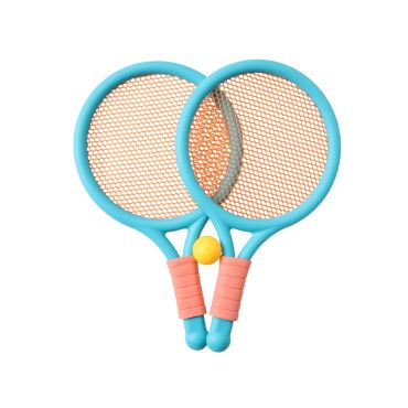Jeu de raquettes bleu orange