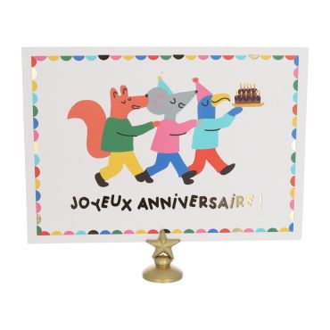 carte anniversaire chenille