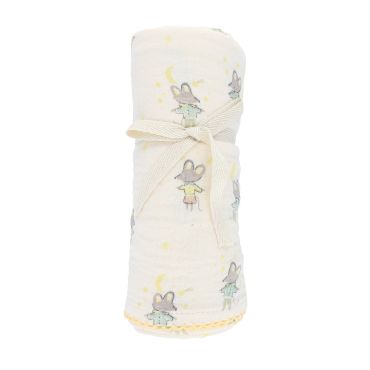 lange écru et jaune petites souris 70 x 70 cm