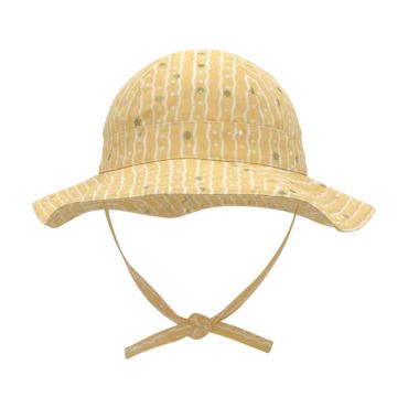 chapeau de soleil bébé écru et jaune