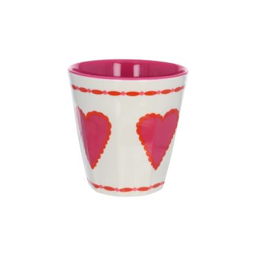 Grand verre en mélamine coeurs paraty