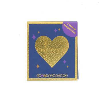 tatouage temporaire coeur doré