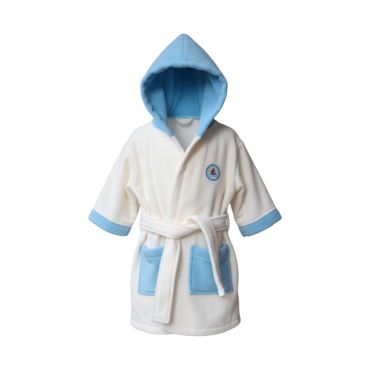 Peignoir de bain enfant éponge bleu