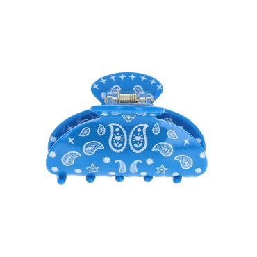 pince crabe cheveux bandana bleu