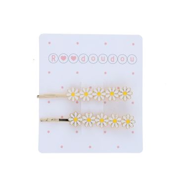 lot de 2 barrettes cheveux marguerites
