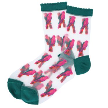 chaussettes femme en nylon perroquets paraty