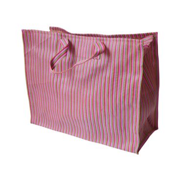 Sac de rangement à rayures roses - Paraty