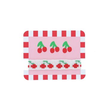 Bracelet en perles tissées cerises