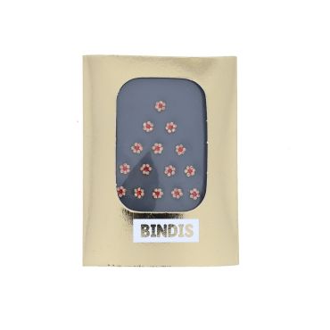 Bindis indiens fleurs rouge et dorés