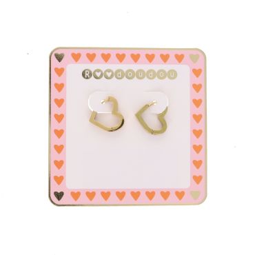 boucles d'oreilles mini créoles coeurs