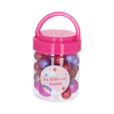 Boîte de 54 billes La bille en rose