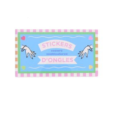 Set de 4 planches de stickers pour ongles coeurs