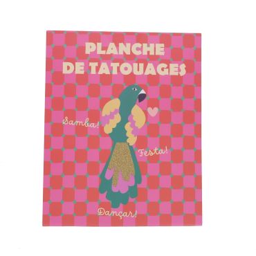 Planche de tatouages temporaires