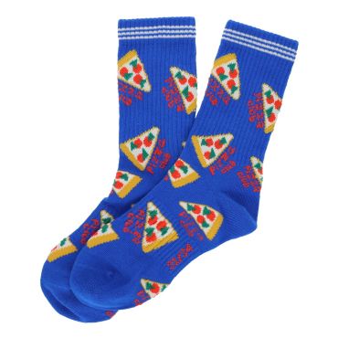 chaussettes enfant bleues pizzas