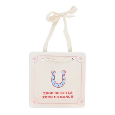 Plaque en céramique message Trop de style pour ce ranch Rodéo Disco