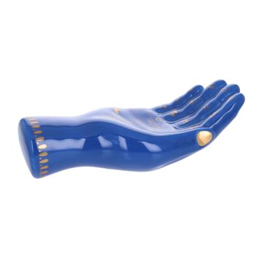 Vide-poche main protectrice bleu doré - La bonne aventure