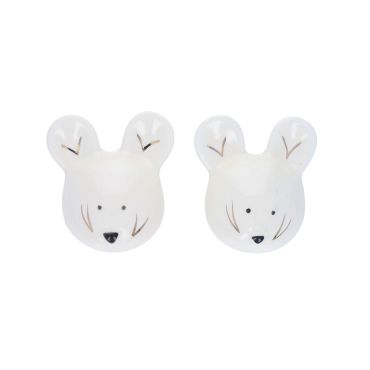 Lot de 2 patères en céramique - Petites souris