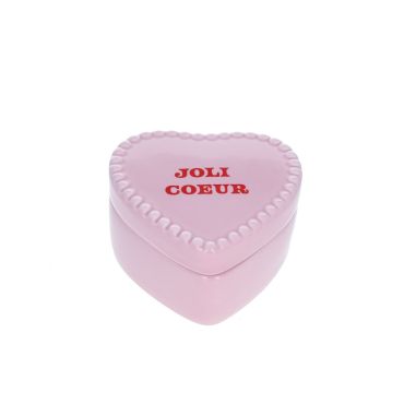 boîte coeur céramique rose joli coeur