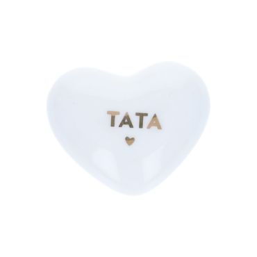Coeur en céramique Tata petit coeur doré