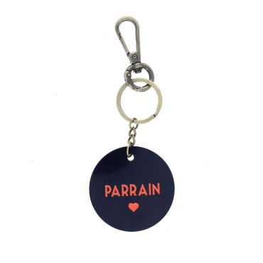 porte-clés-resine bleu parrain