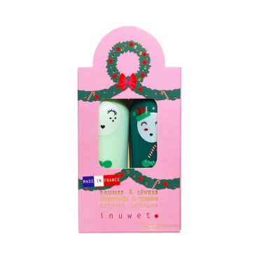 Coffret Noël baumes à lèvres vegan Inuwet Pomme cerise