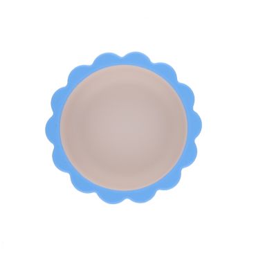 Bol en silicone fleur bicolore bleu - Jolie Paon