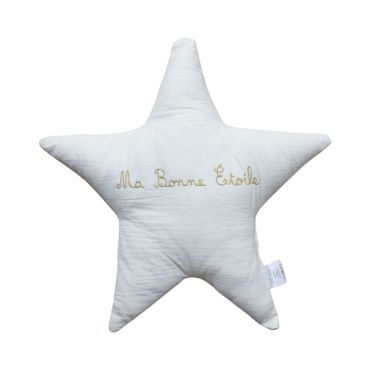 coussin étoile dorée