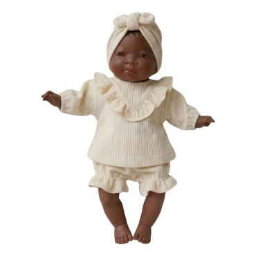 poupée rosie tenue velours crème