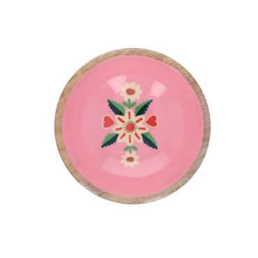 Coupelle en bois rose et fleurs - Paraty
