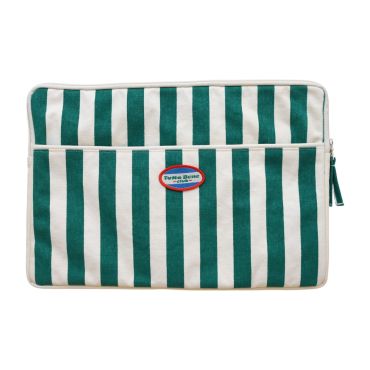 pochette ordinateur rayures vertes
