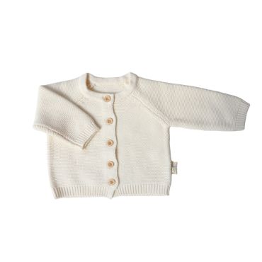 gilet en tricot bébé écru