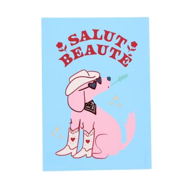 carte de voeux salut beauté rodeo disco