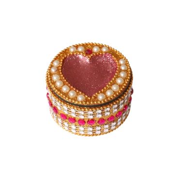 boite indienne coeur rose