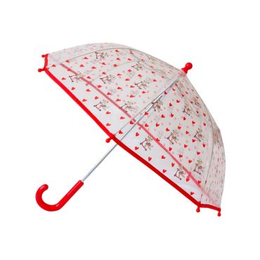 parapluie enfant coeurs rouges caniche